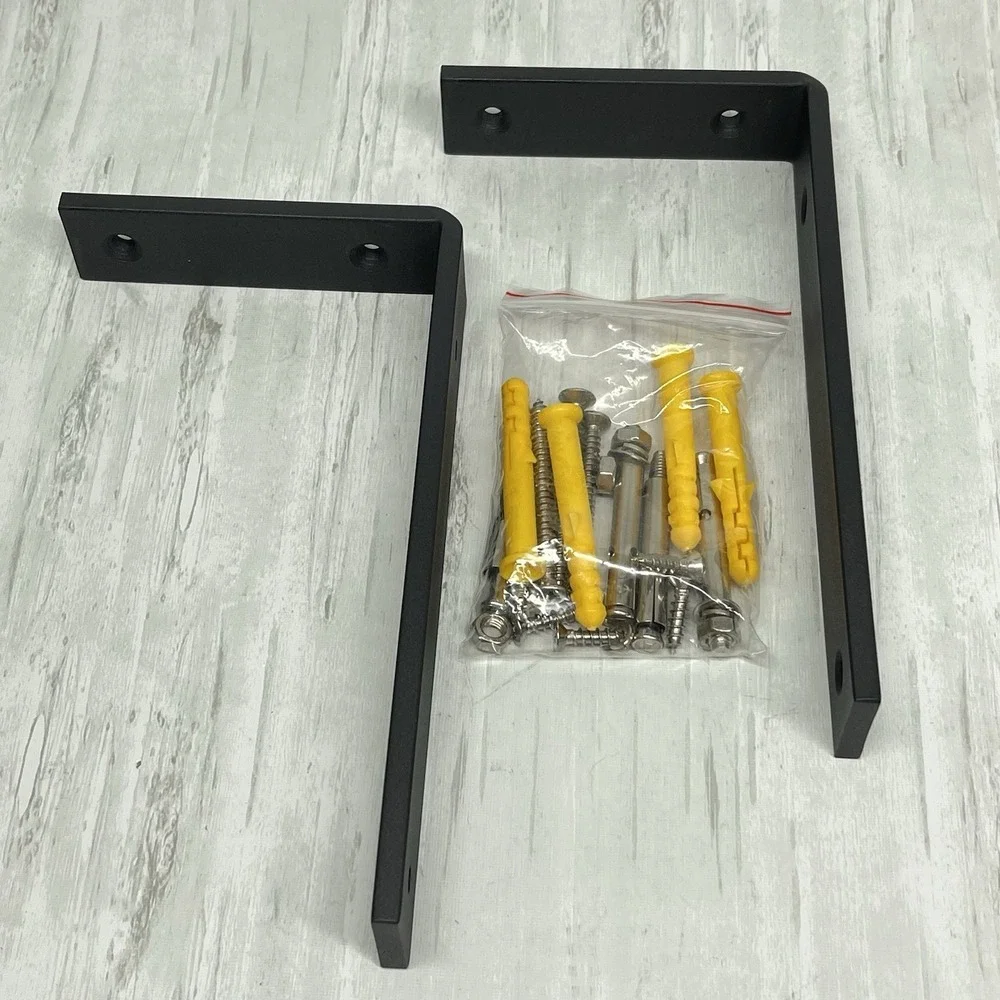 Heavy Duty Metal Shelf Brackets L Shaped Clear Coated Approximately 8X4X1